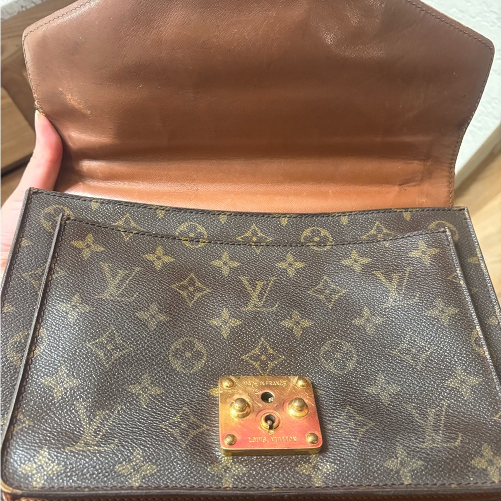 Auth LOUIS VUITTON Monogram Monceau 26 hand Bag Read - Picture 2 of 16